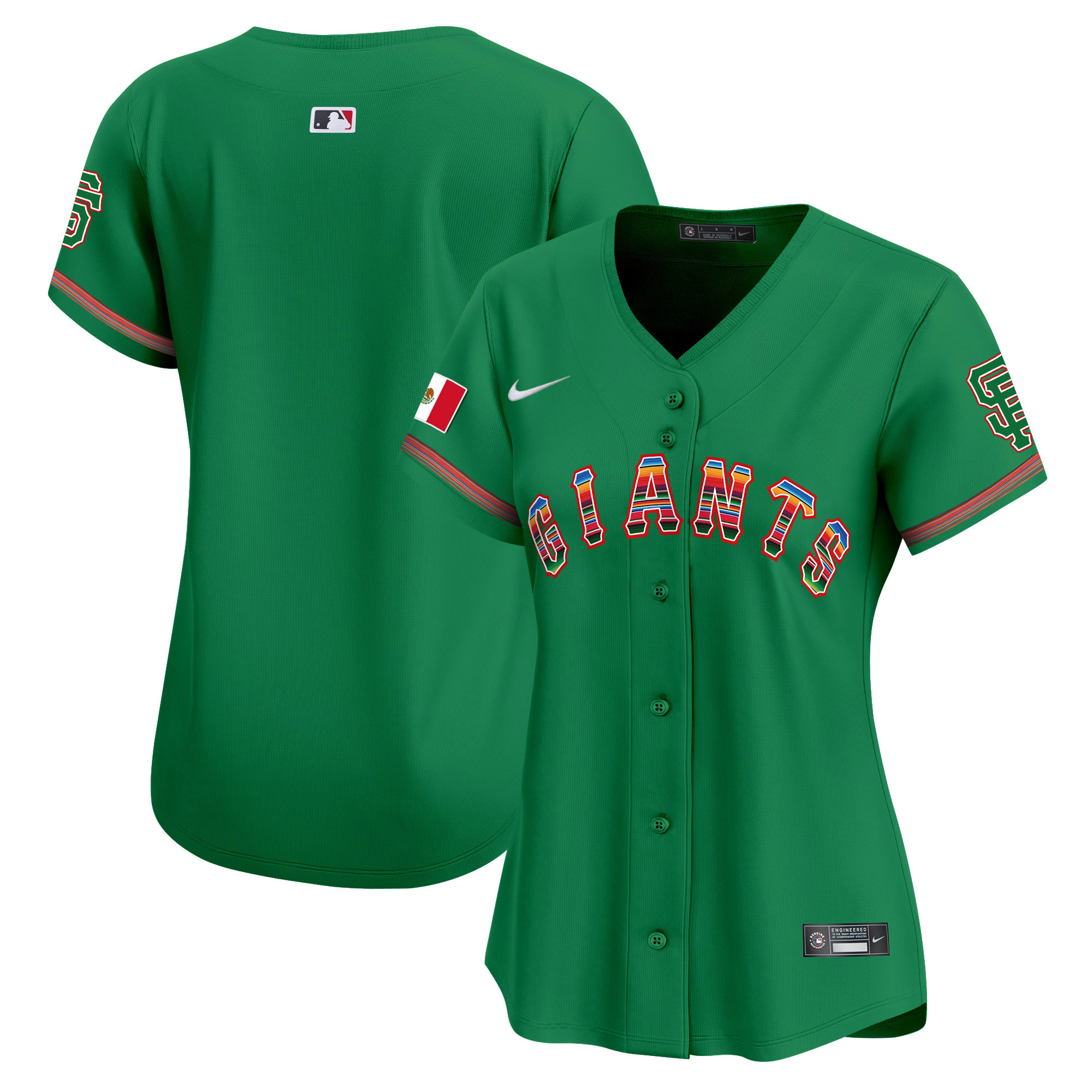 Women's San Francisco Giants Mexico Vapor Premier Limited Green Jersey - All Stitched