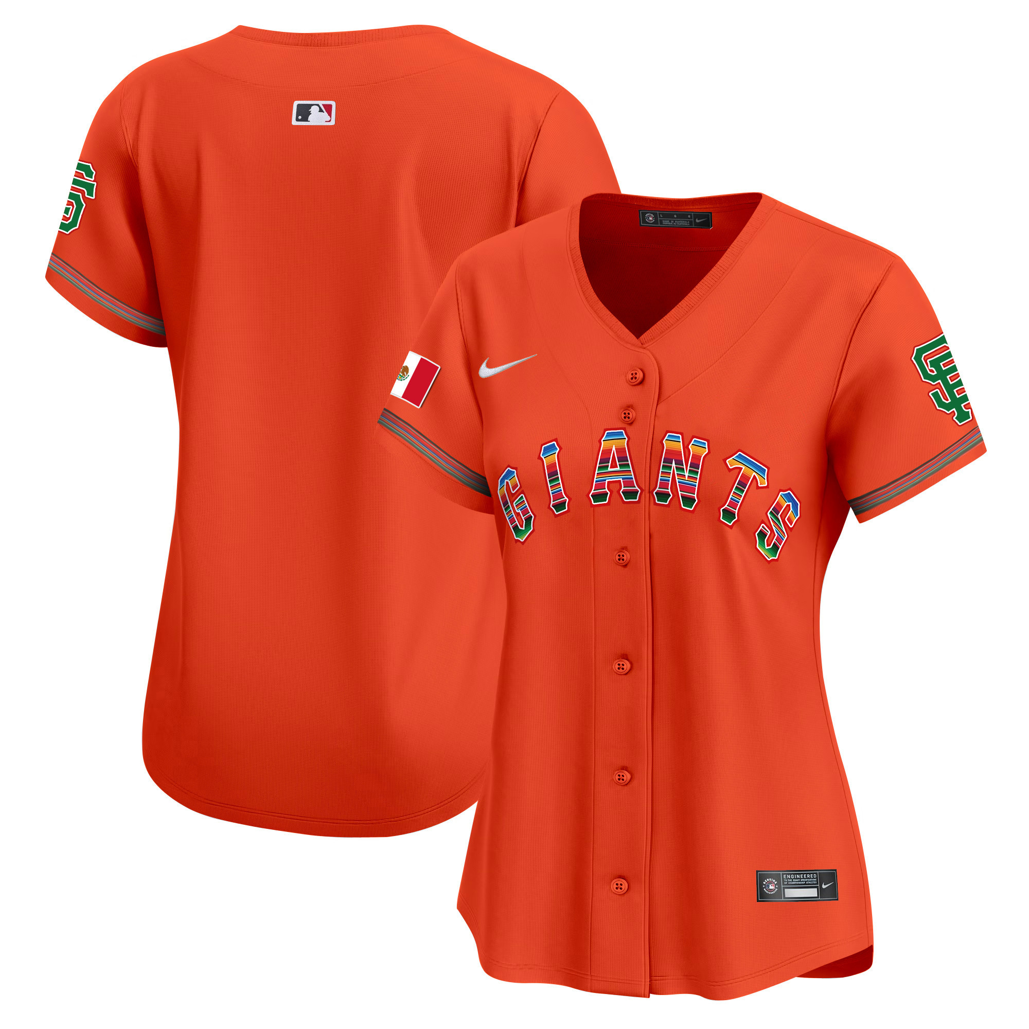 Women's San Francisco Giants Mexico Vapor Premier Limited Orange Jersey - All Stitched