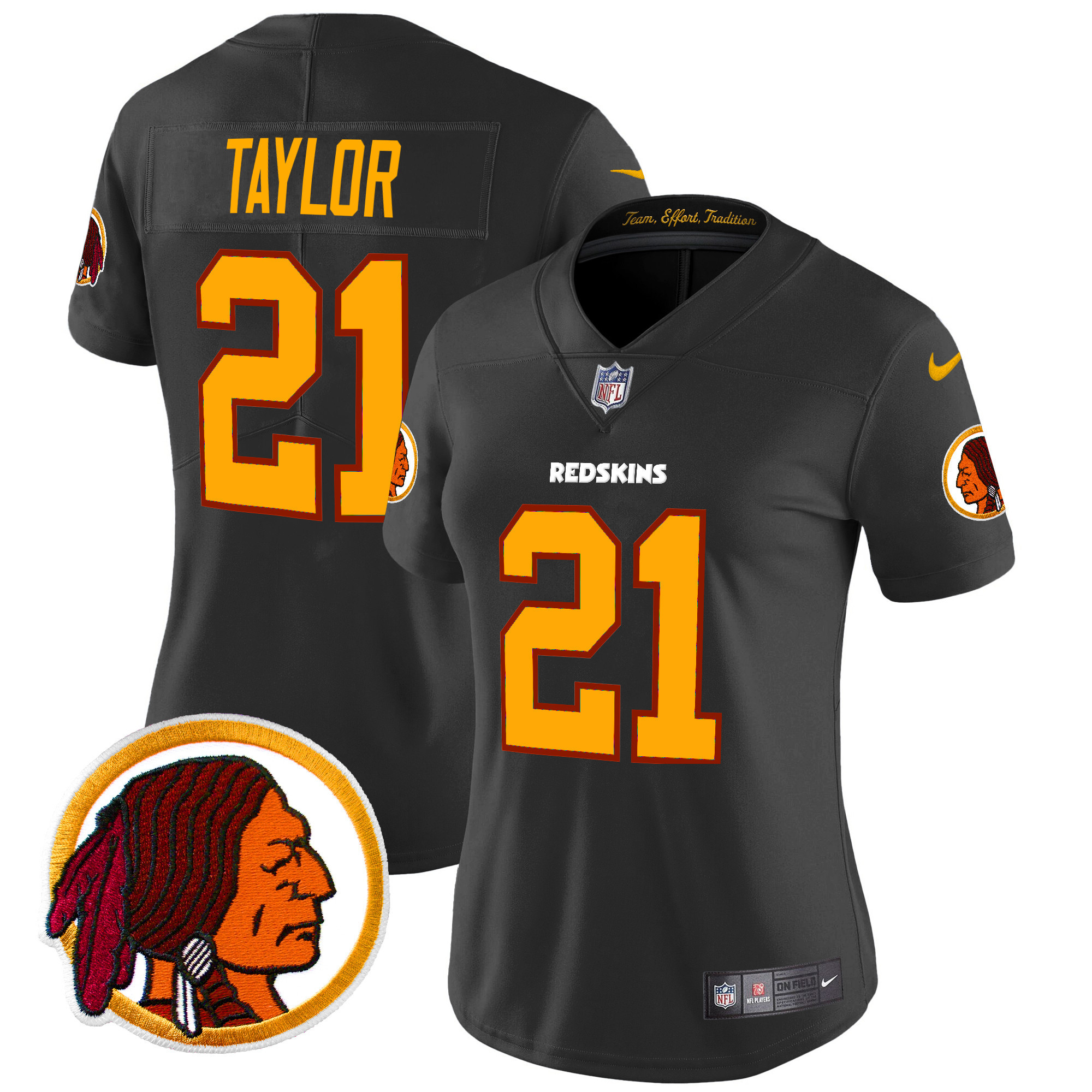 Women's Sean Taylor Washington Redskins Throwback Vapor Limited Black Jersey V2 - All Stitched