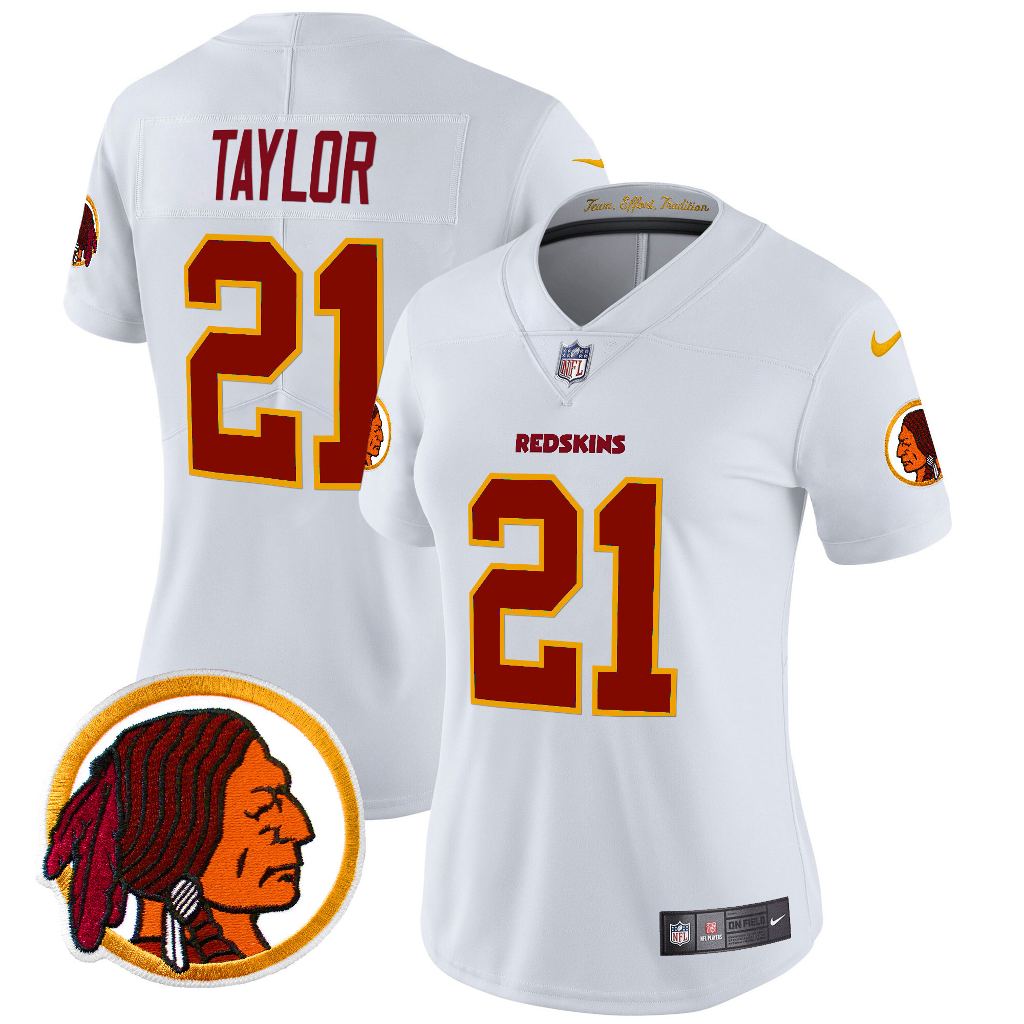 Women's Sean Taylor Washington Redskins Throwback Vapor Limited White Jersey V2 - All Stitched