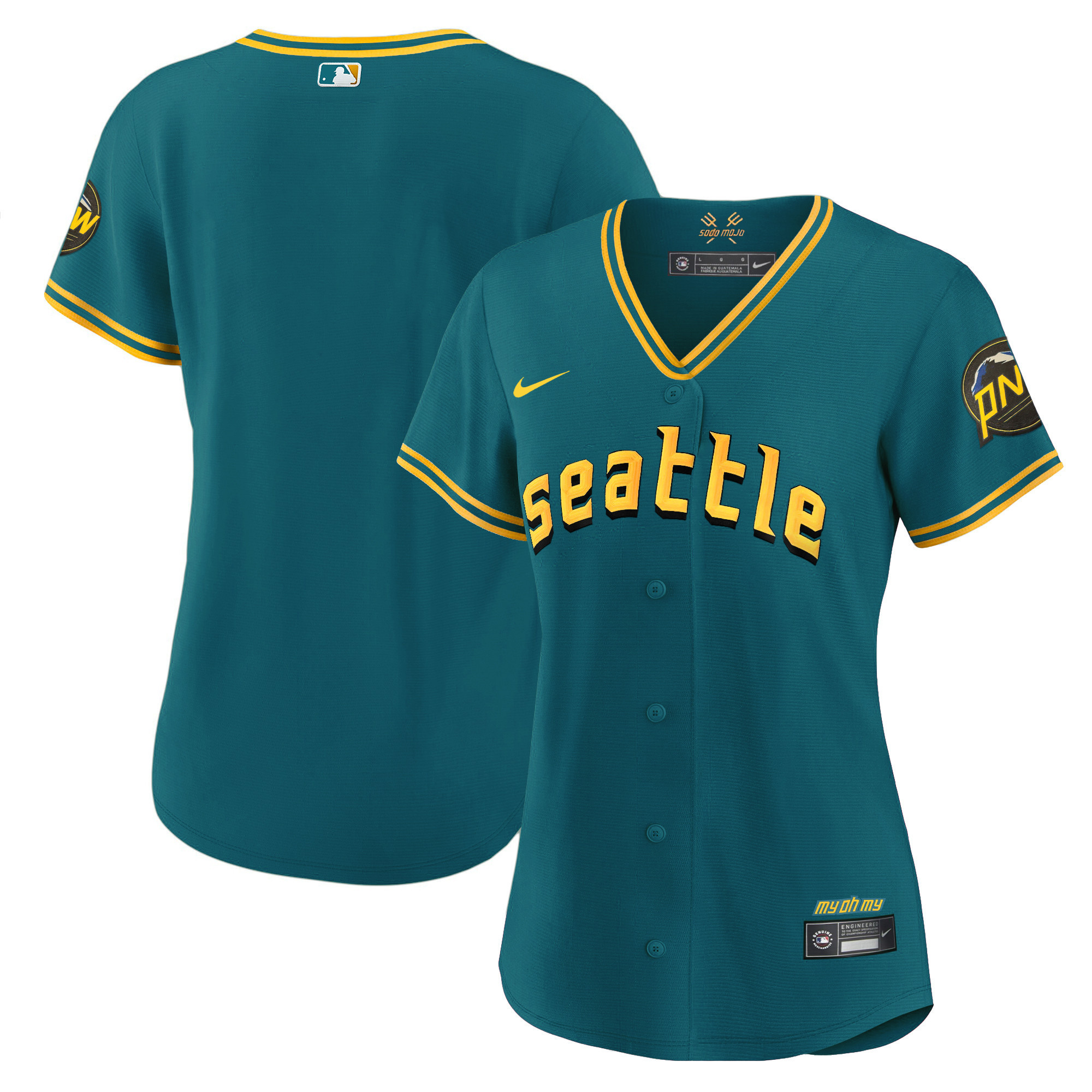 Women's Seattle Mariners 2023 City Connect Fan Made Aqua Jersey - All Stitched