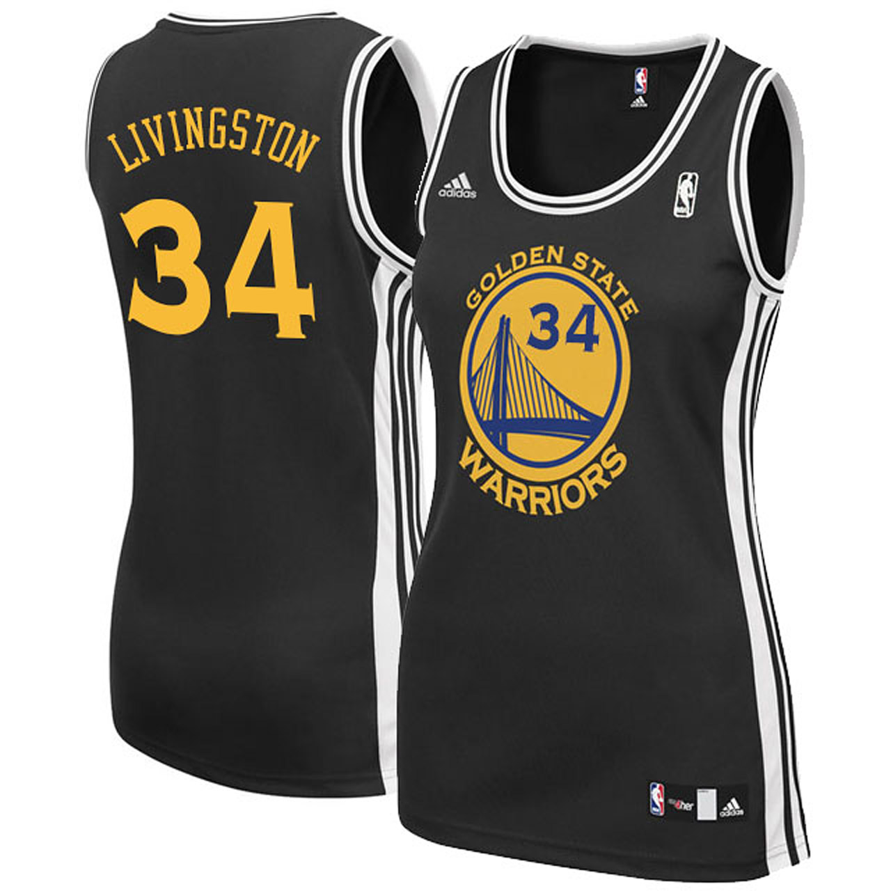 Women's Shaun Livingston Golden State Warriors #34 Black Jersey