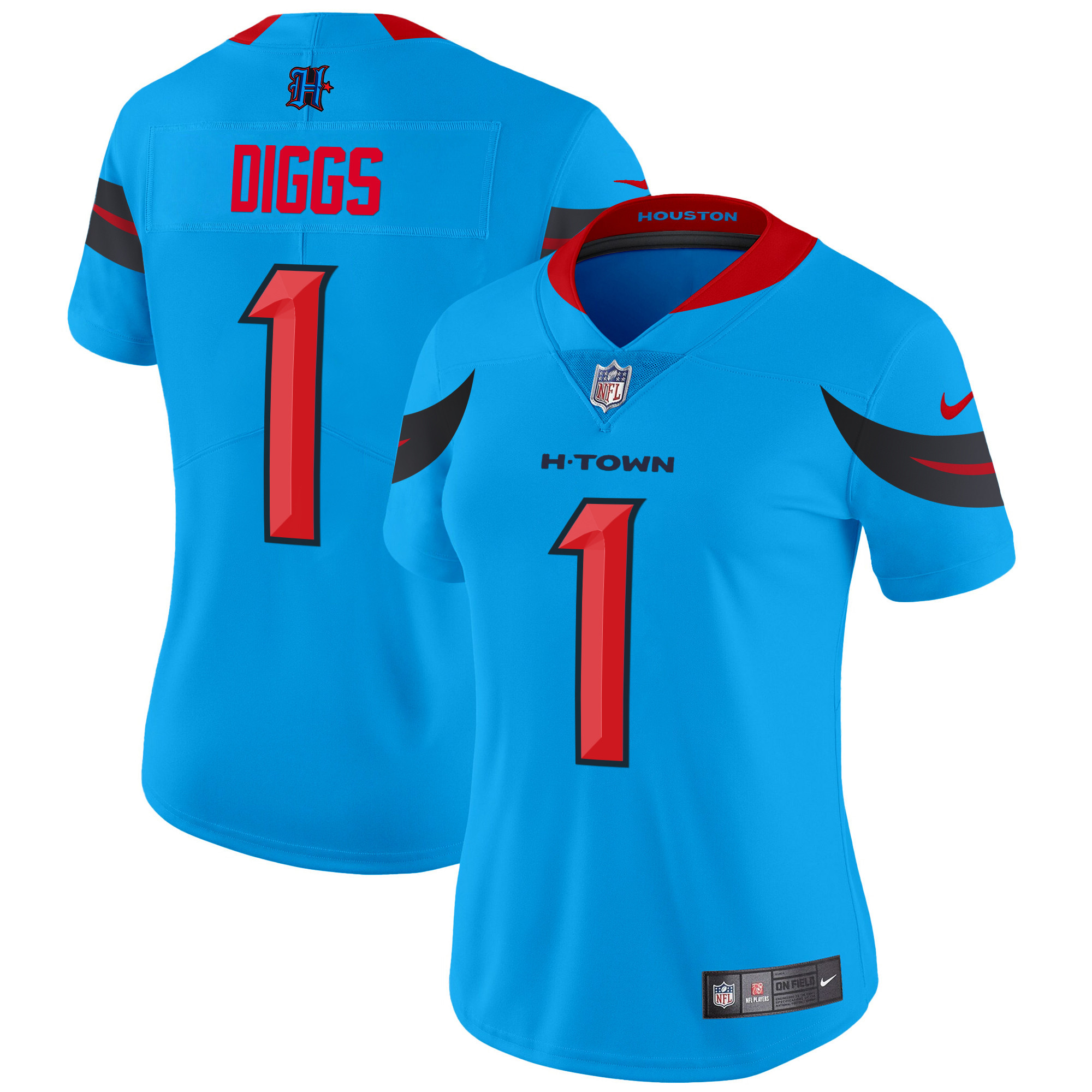 Women's Stefon Diggs Houston Texans 2024 Vapor Limited Blue Jersey V3 - All Stitched