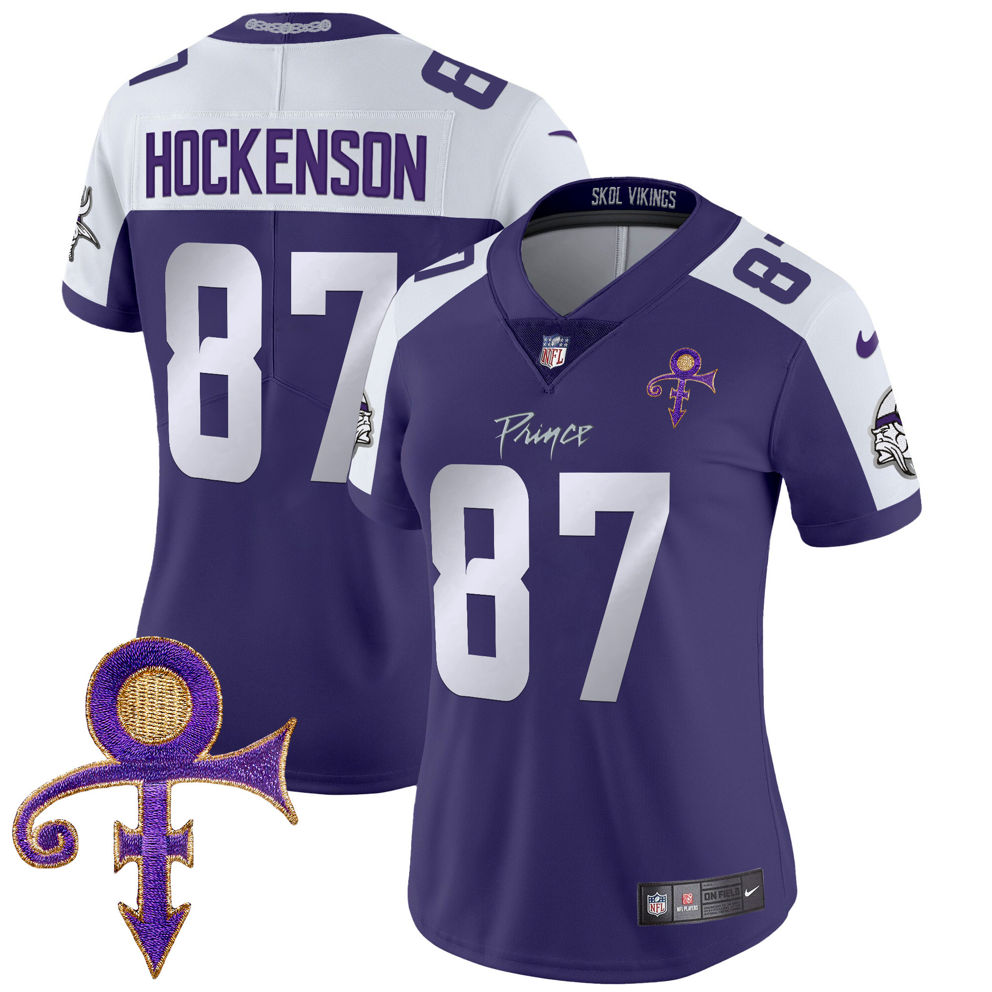 Women's T.J. Hockenson Minnesota Vikings 2024 Prince Vapor Limited Purple Alternate Jersey - All Stitched