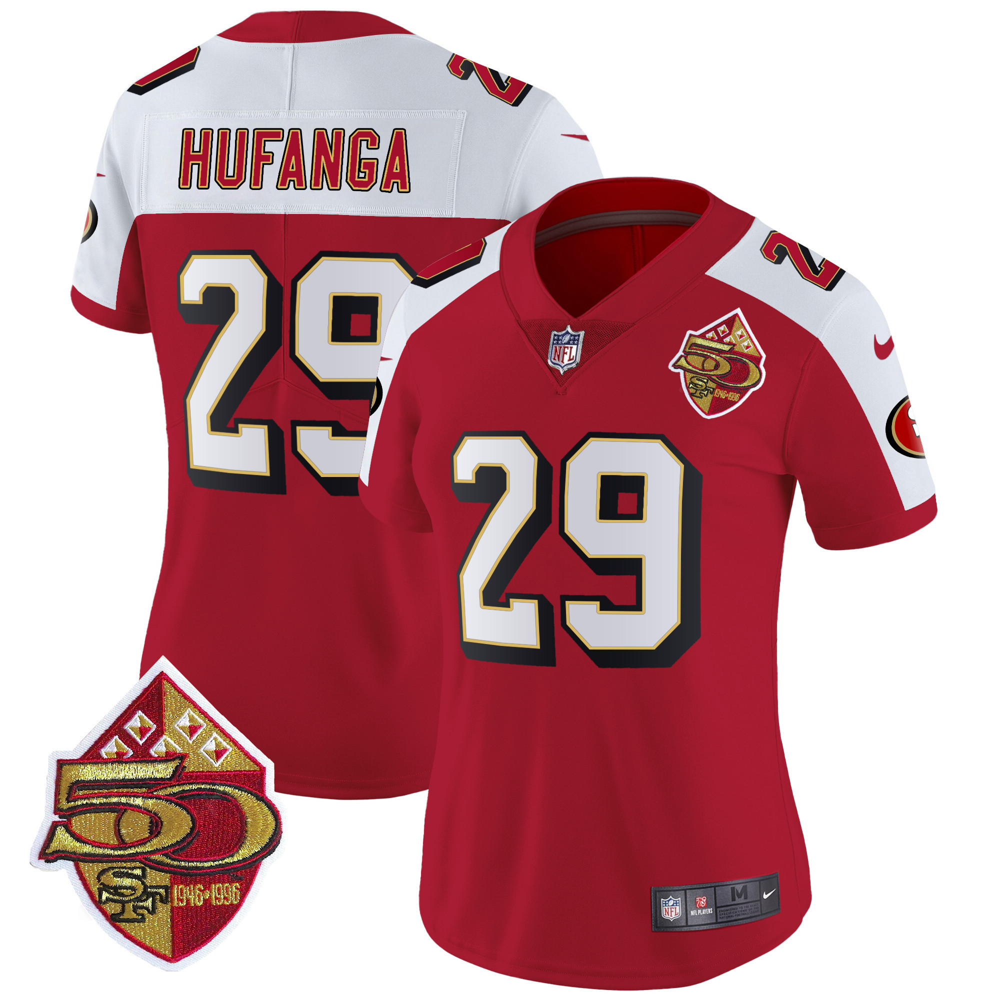 Women's Talanoa Hufanga San Francisco 49ers 1996 Throwback Vapor Limited Alternate Jersey - All Stitched