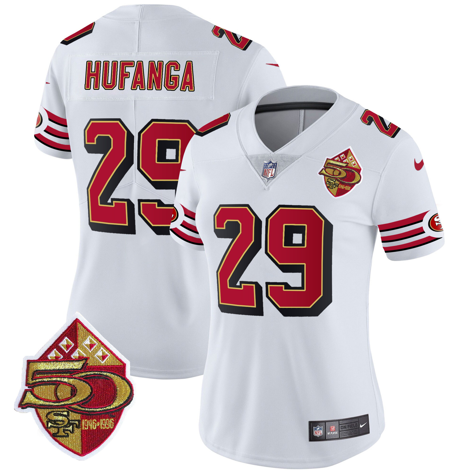 Women's Talanoa Hufanga San Francisco 49ers 1996 Throwback Vapor Limited White Jersey - All Stitched
