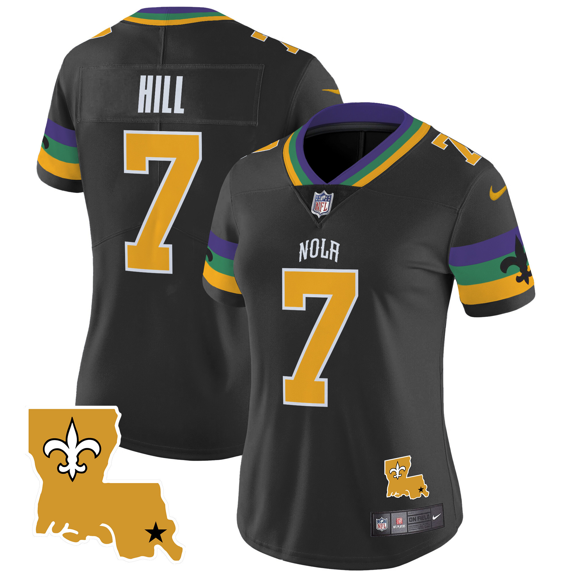 Women's Taysom Hill New Orleans Saints 2024 New Orleans City Vapor Limited Black Jersey - All Stitched