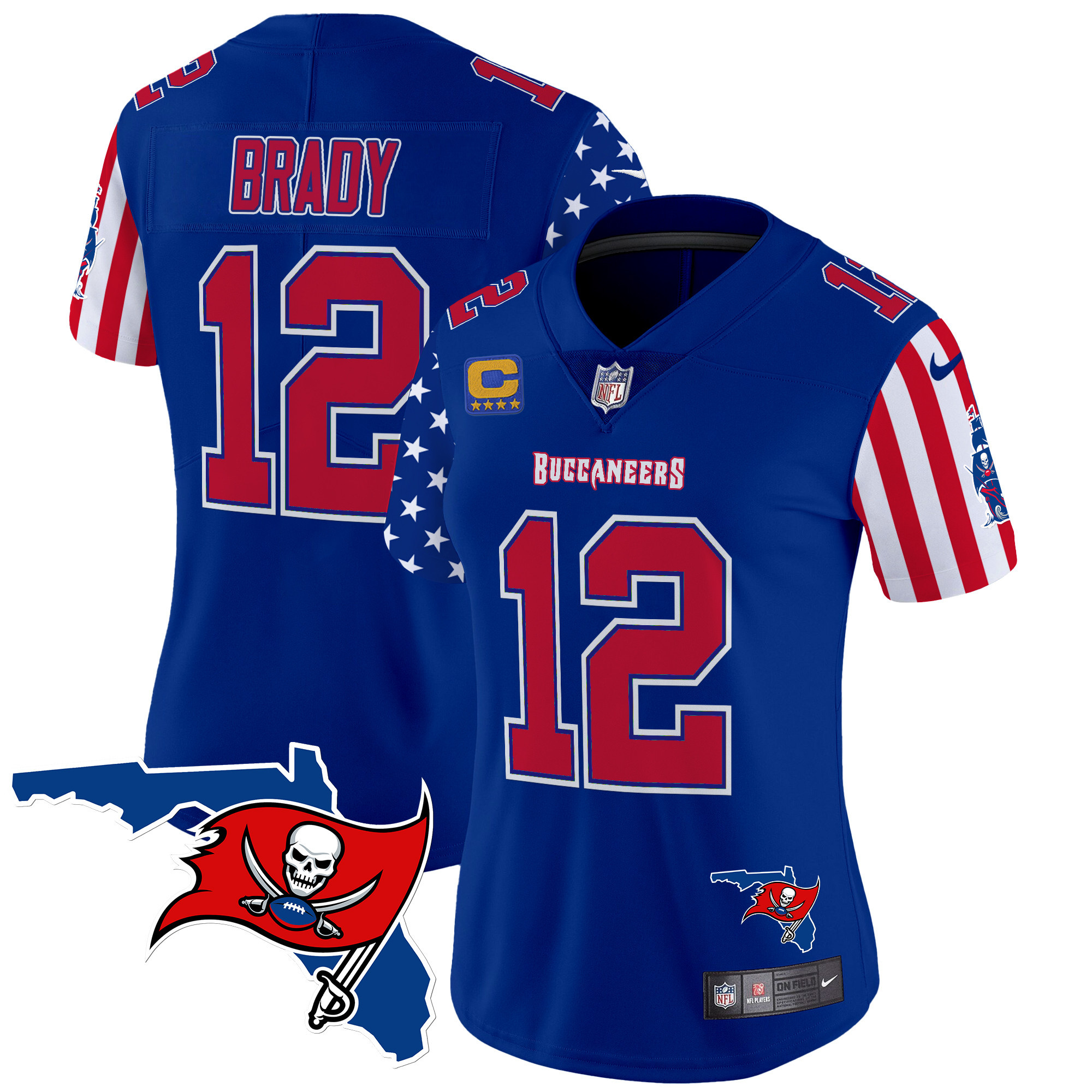 Women's Tom Brady Tampa Bay Buccaneers American Style Vapor Limited Royal Jersey - All Stitched