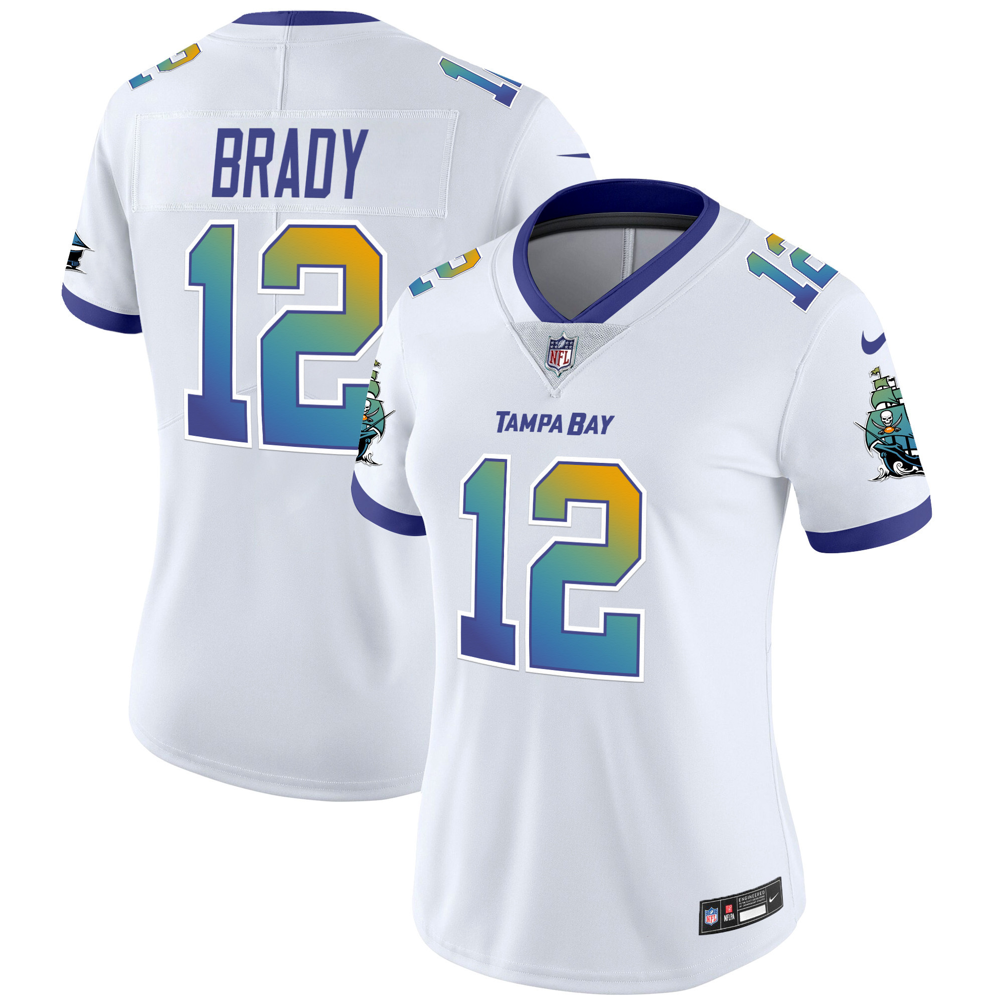 Women's Tom Brady Tampa Bay Buccaneers "Tampa City" Vapor Limited White Jersey - All Stitched