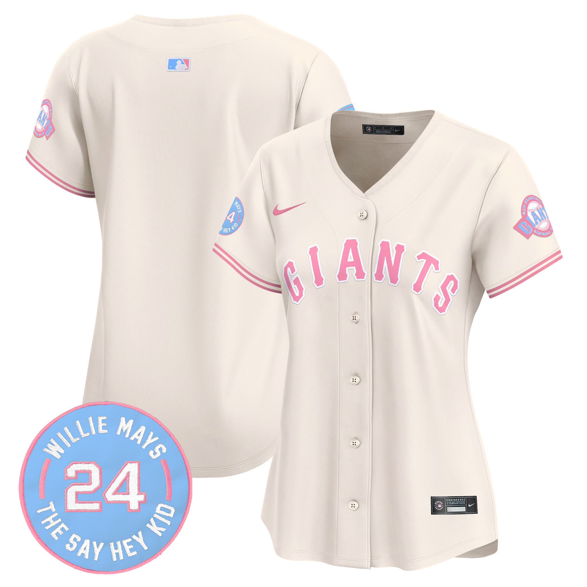 Women's Unisex San Francisco Giants Bubblegum Pink Vapor Premier Limited Cream Jersey - All Stitched