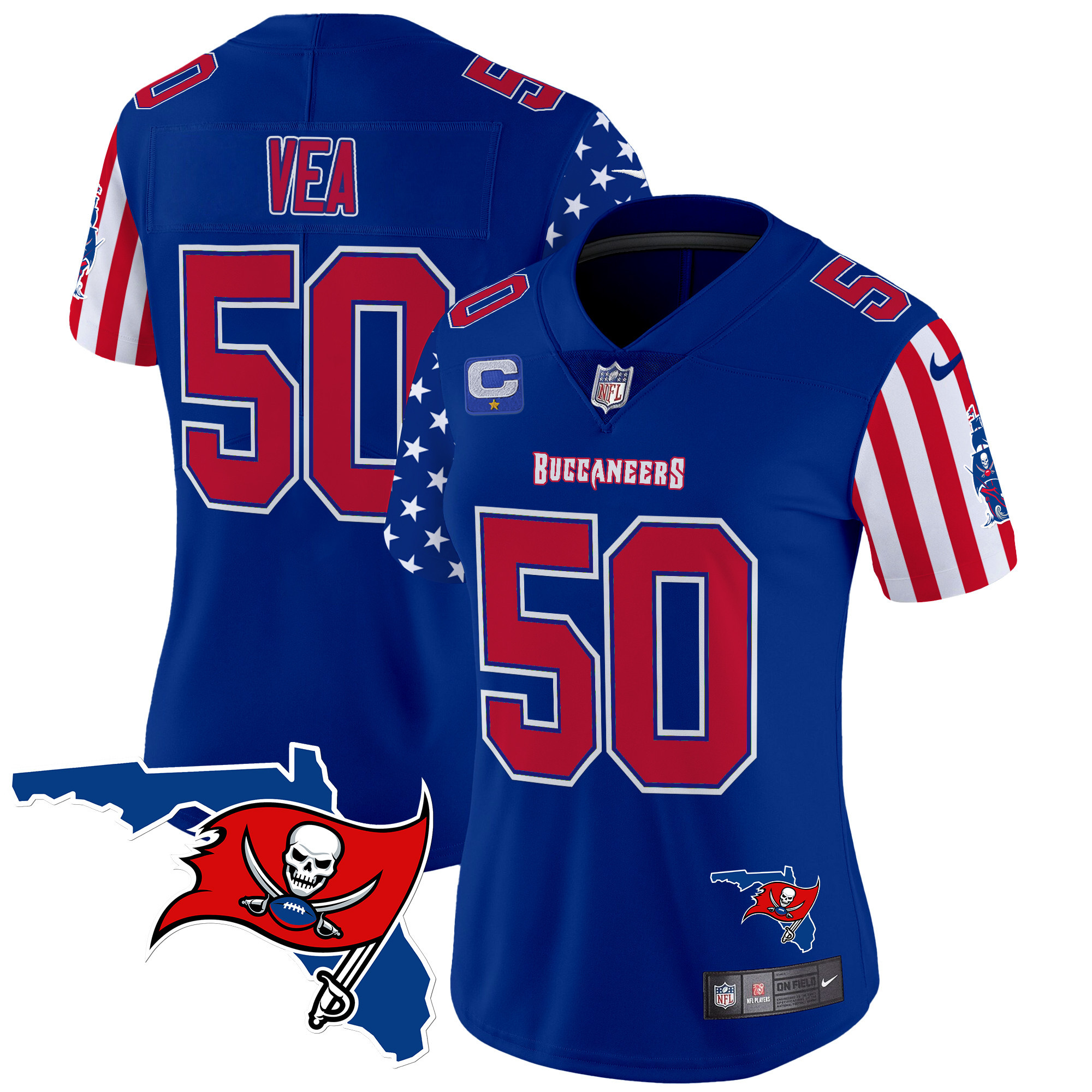 Women's Vita Vea Tampa Bay Buccaneers American Style Vapor Limited Royal Jersey - All Stitched