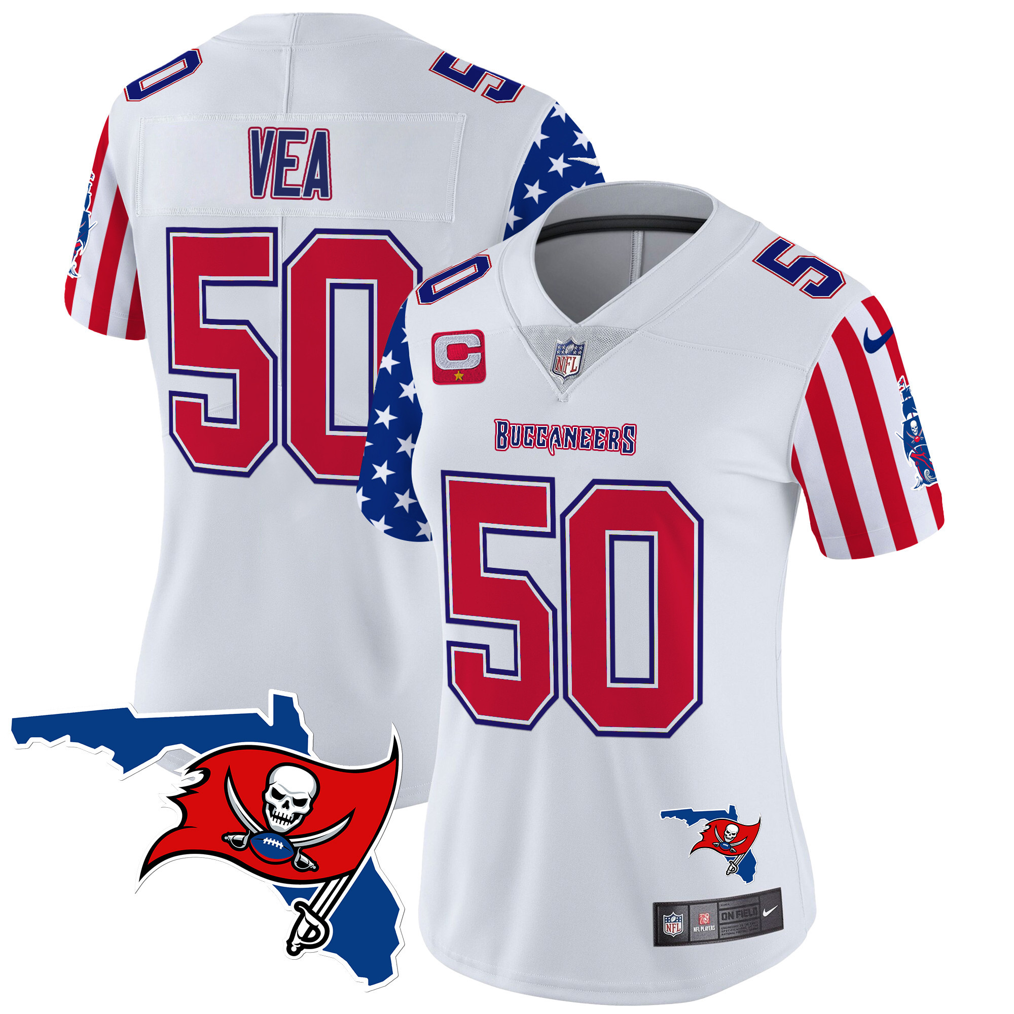 Women's Vita Vea Tampa Bay Buccaneers American Style Vapor Limited White Jersey - All Stitched