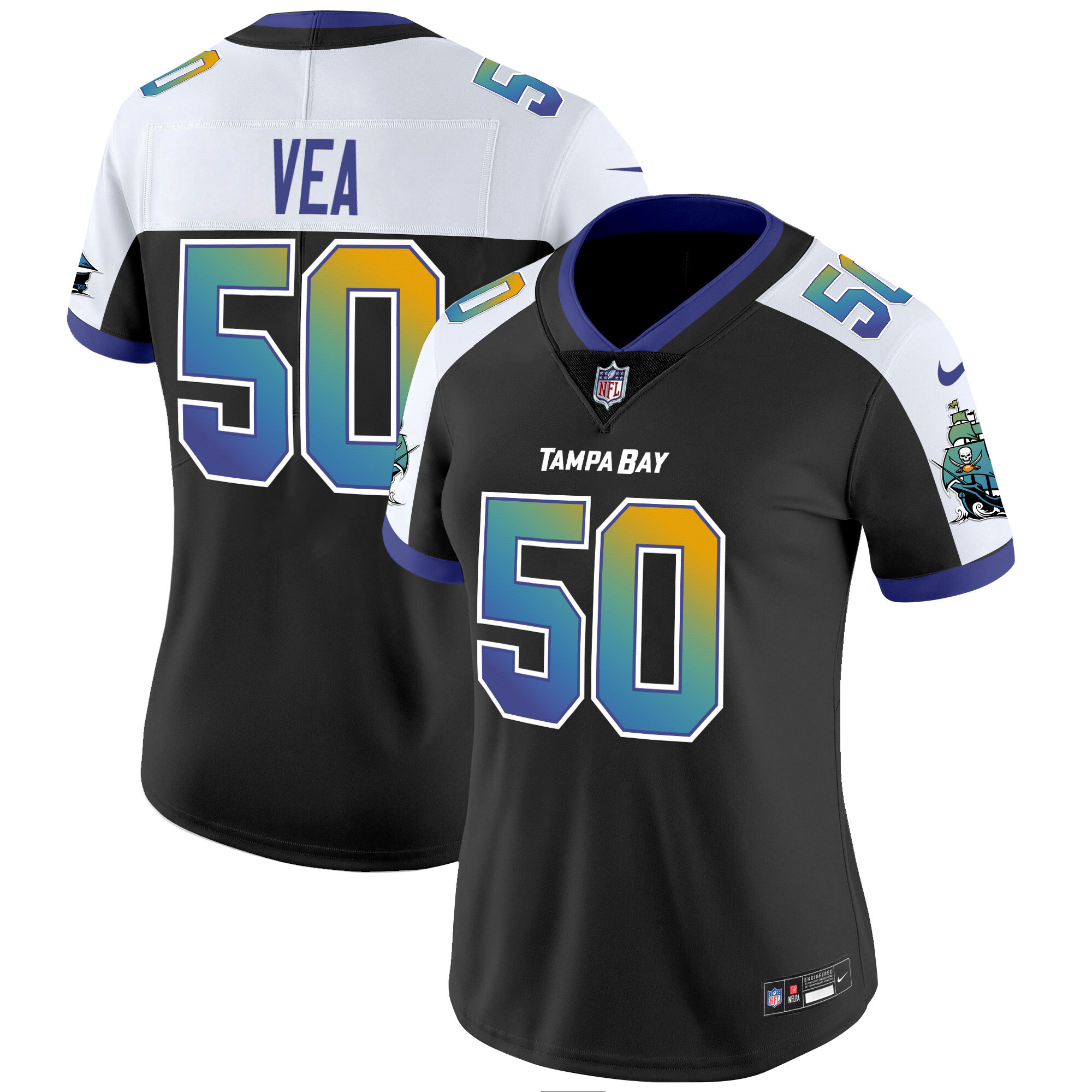 Women's Vita Vea Tampa Bay Buccaneers "Tampa City" Vapor Limited Alternate Jersey - All Stitched