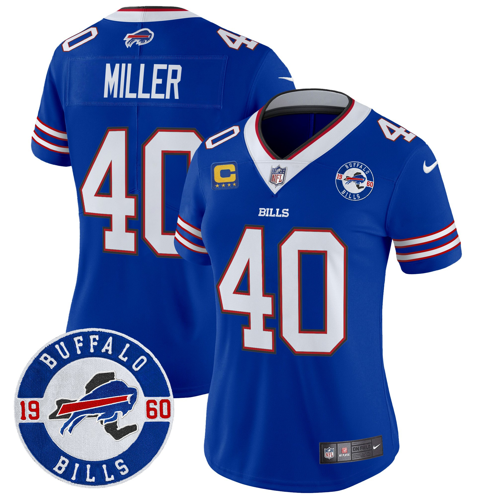 Women's Von Miller Buffalo Bills 2024 Vapor Limited Royal Jersey - All Stitched