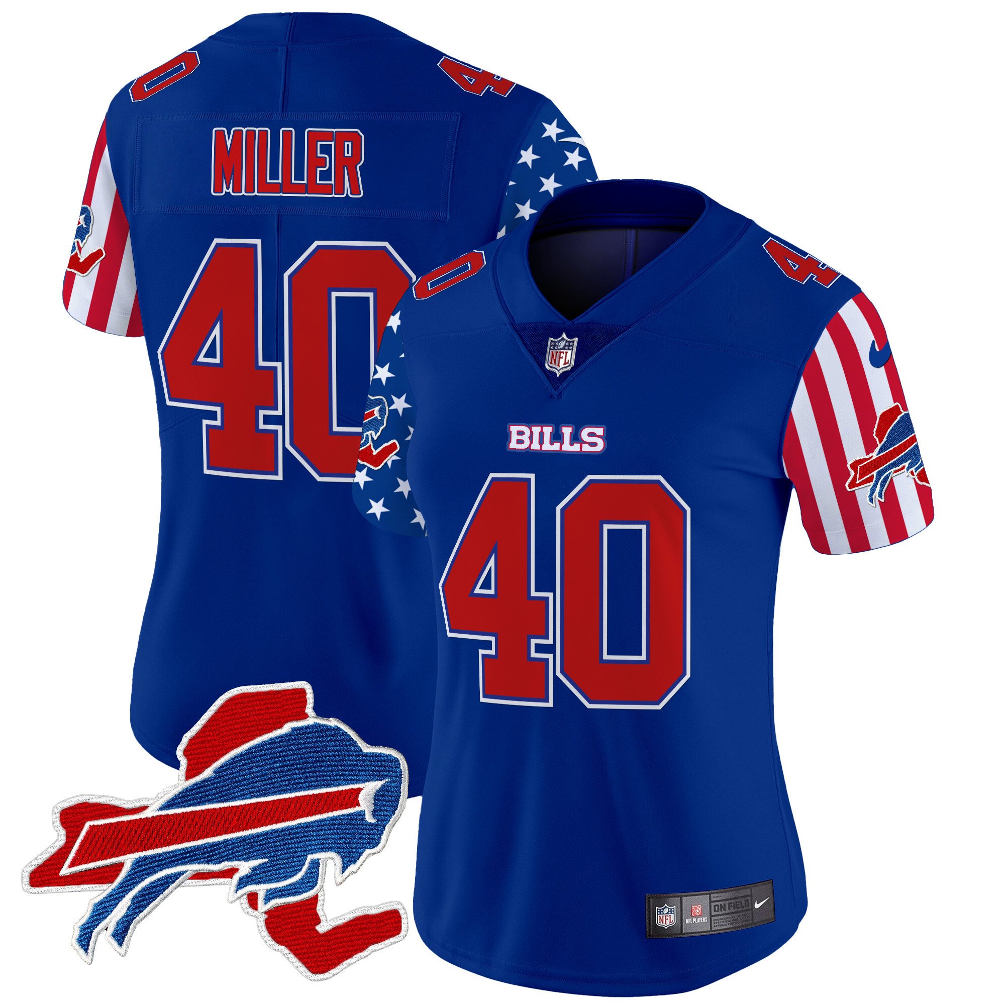 Women's Von Miller Buffalo Bills American Style Vapor Limited Royal Jersey - All Stitched