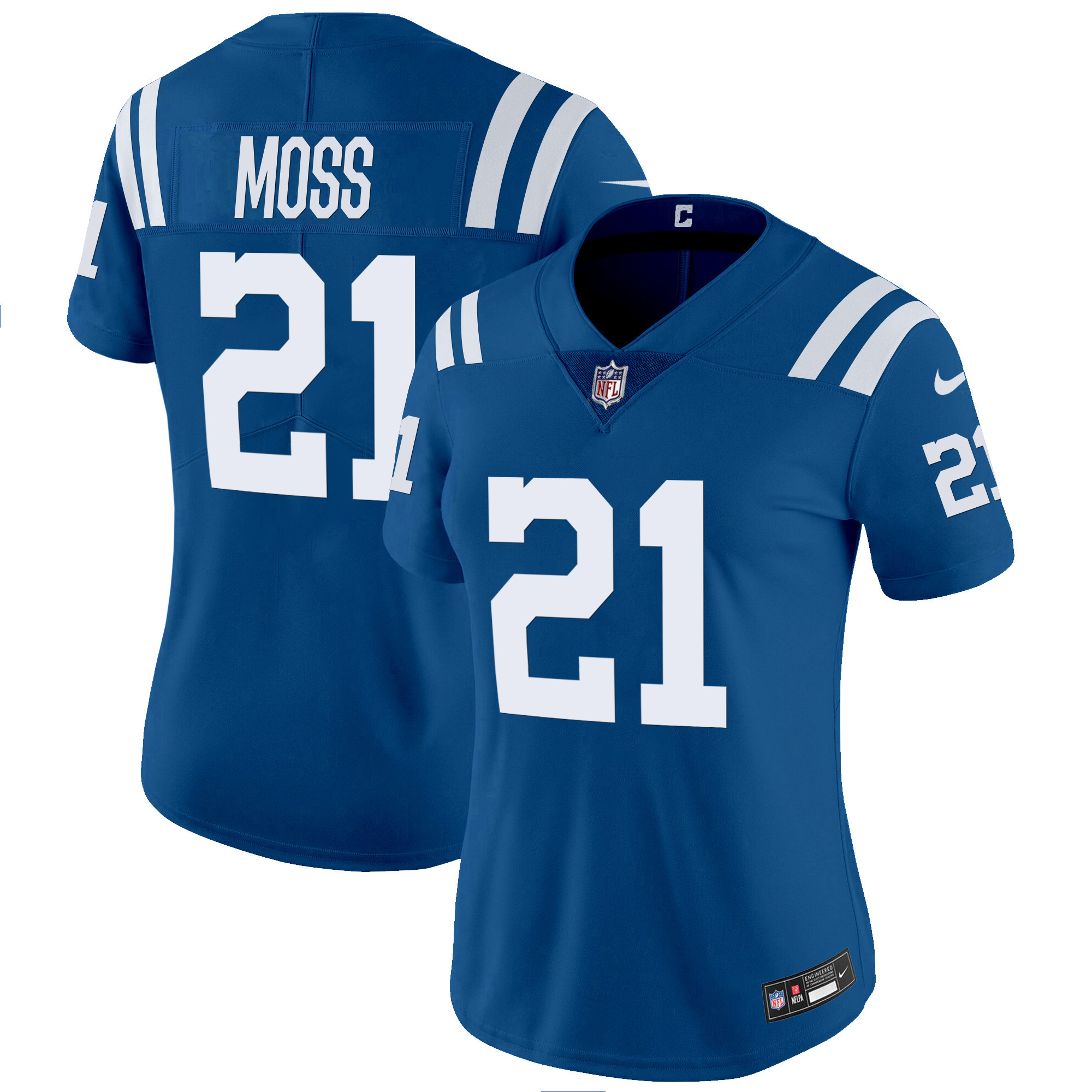 Women's Zack Moss Indianapolis Colts Vapor Limited Royal Jersey - All Stitched