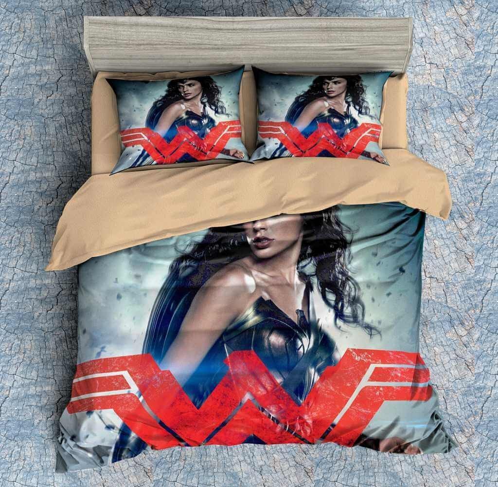 Wonder Woman 10 3D Customized Duvet Cover Bedding Set