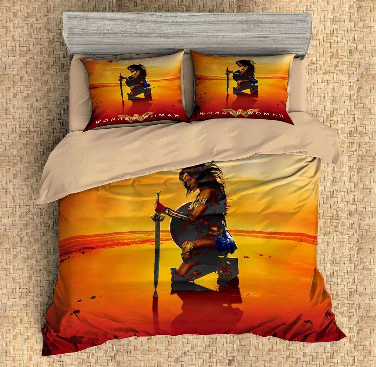 Wonder Woman 3D Customized Duvet Cover Bedding Set