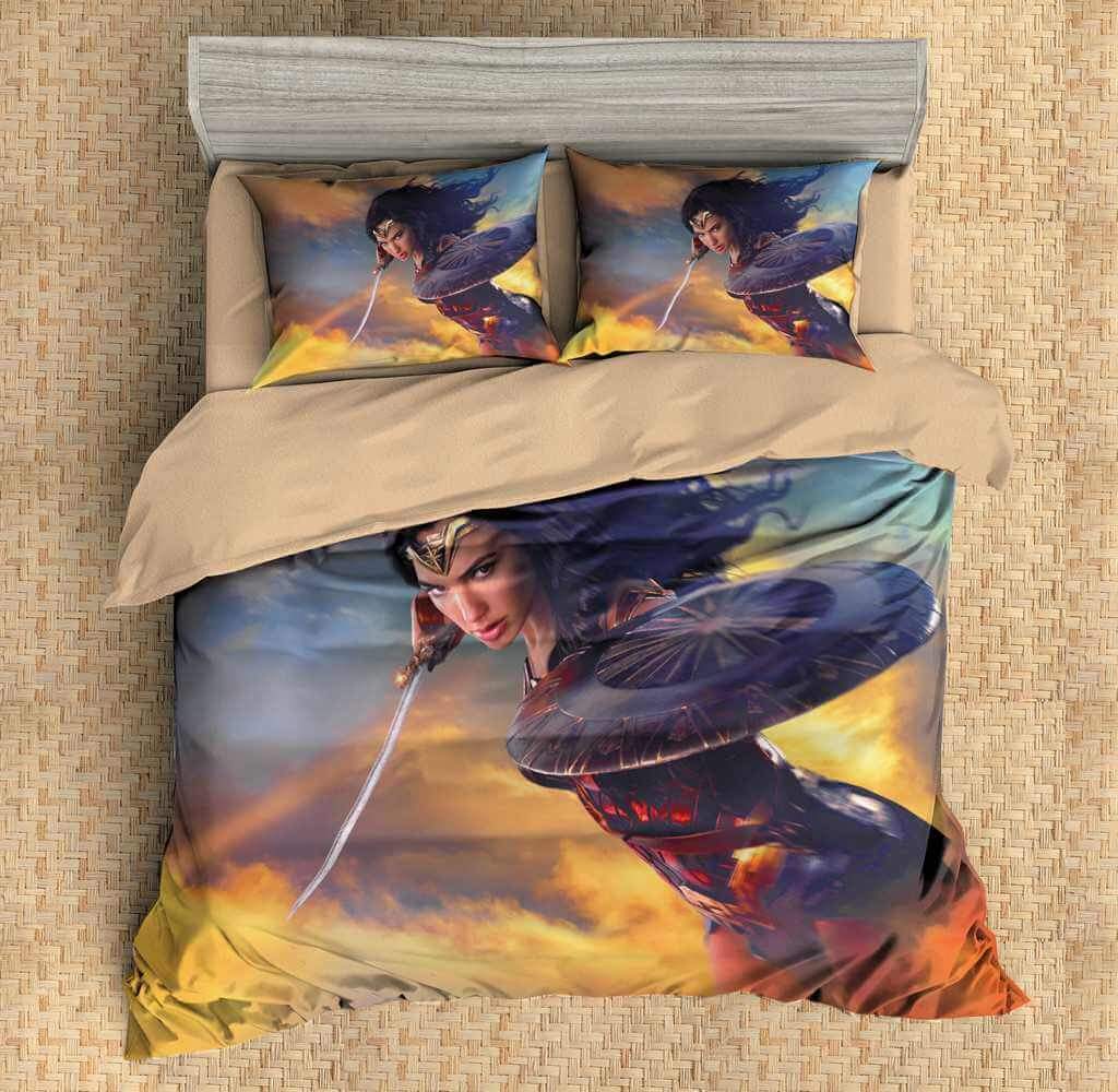 Wonder Woman 3D Customized Duvet Cover Bedding Set