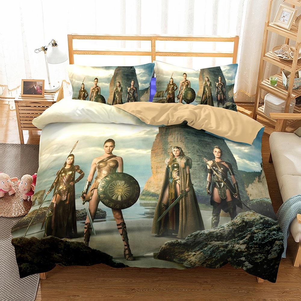 Wonder Woman 3D Customized Duvet Cover Bedding Set