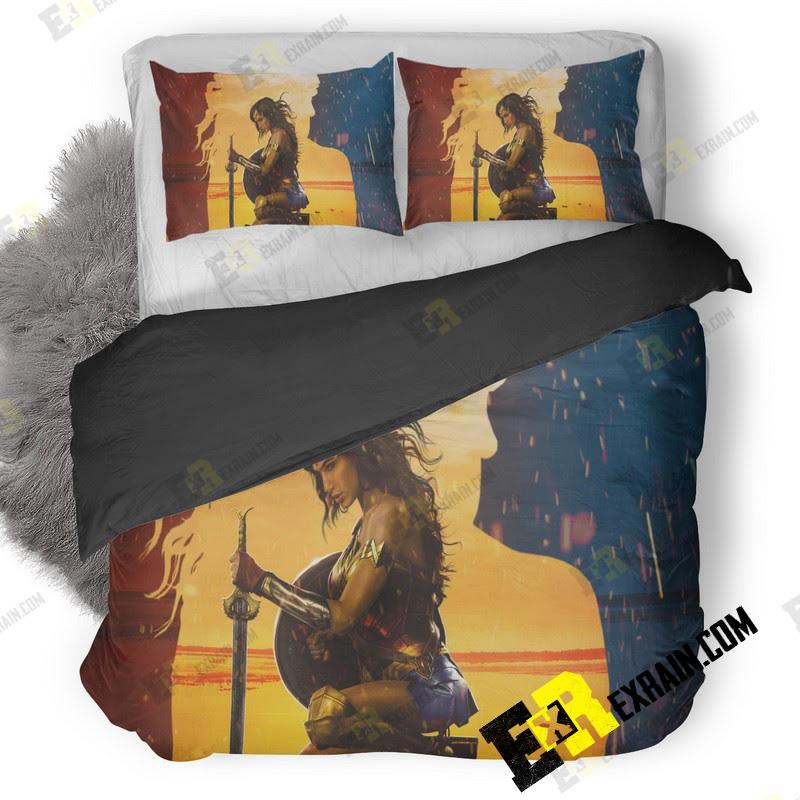 Wonder Woman Artwork Po 3D Customized Duvet Cover Bedding Set