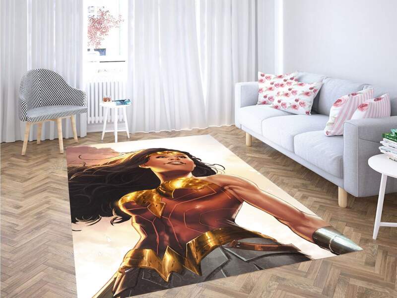 Wonder Woman Digital Painting Carpet Rectangle Rug