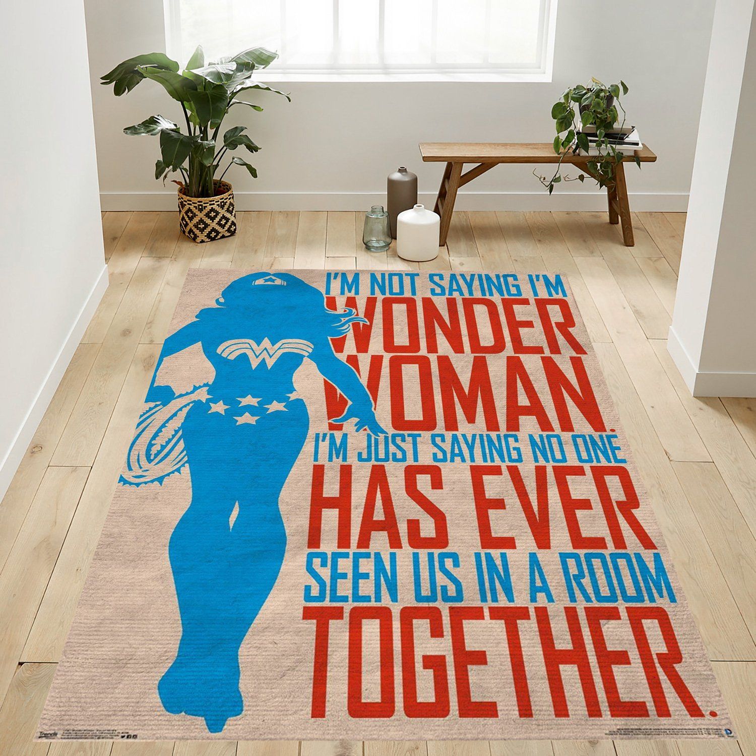 Wonder Woman Secret Identity Rectangle Rug – Custom Size And Printing