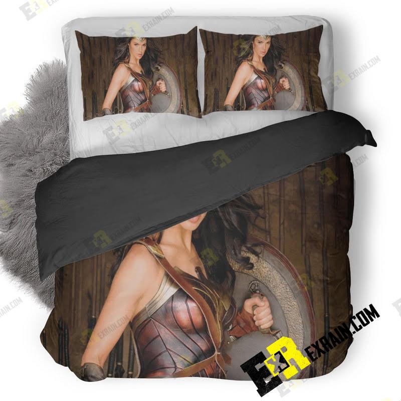 Wonder Woman With Shield 18 3D Customized Duvet Cover Bedding Set