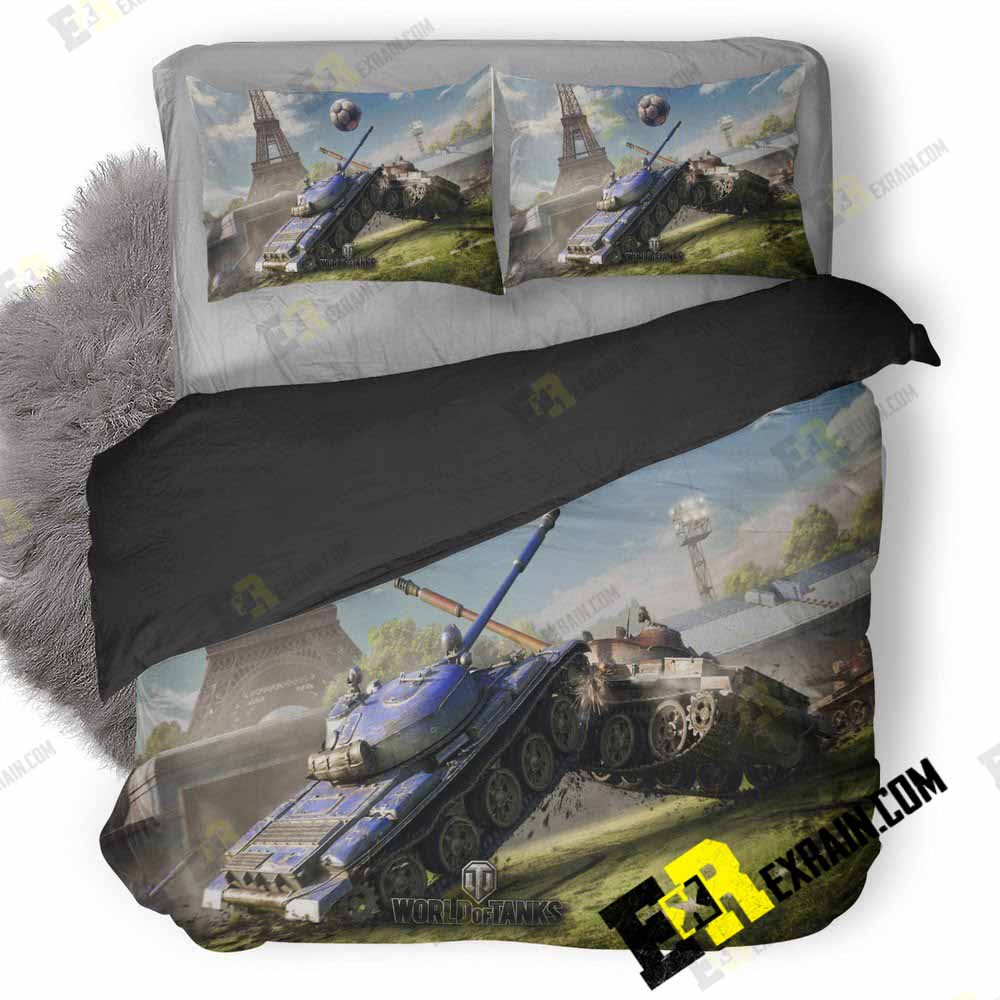 World Of Tanks Football Ap 3D Customized Duvet Cover Bedding Set