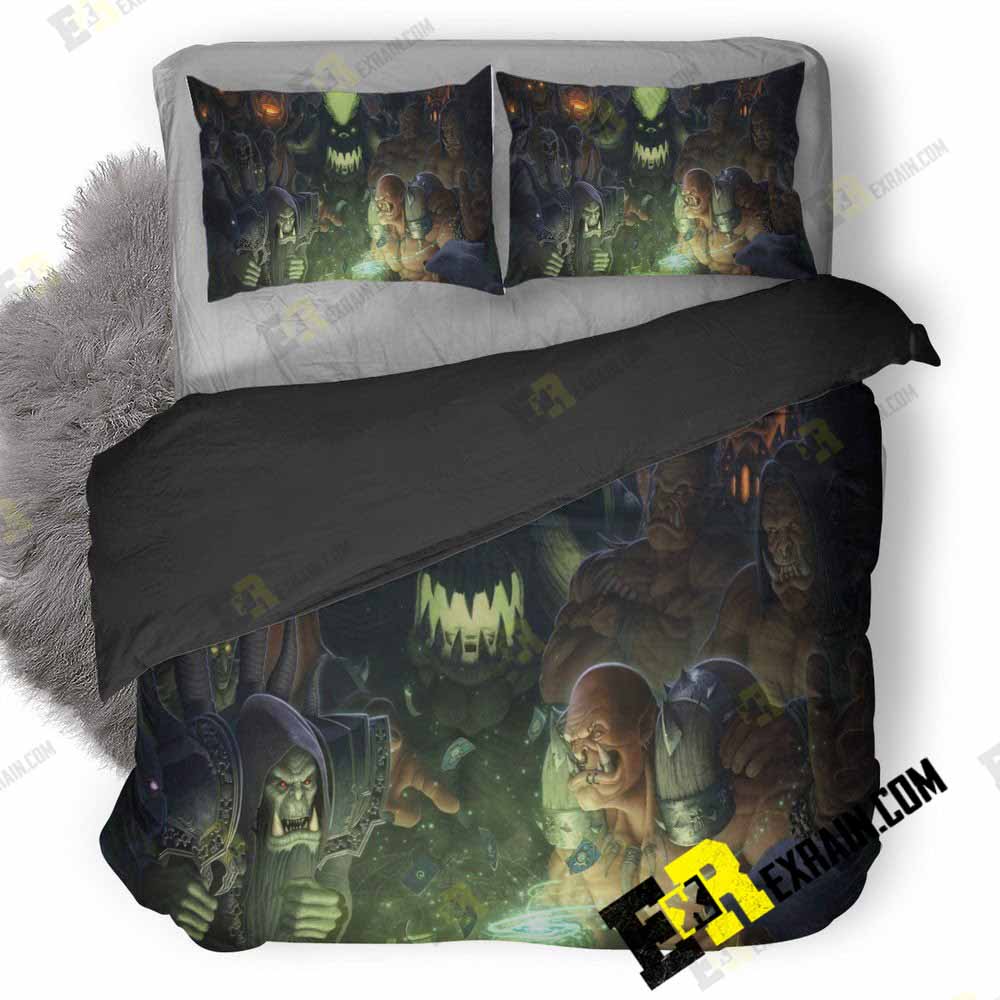 World Of Warcraft Characters Wallpaper 3D Customized Duvet Cover Bedding Set