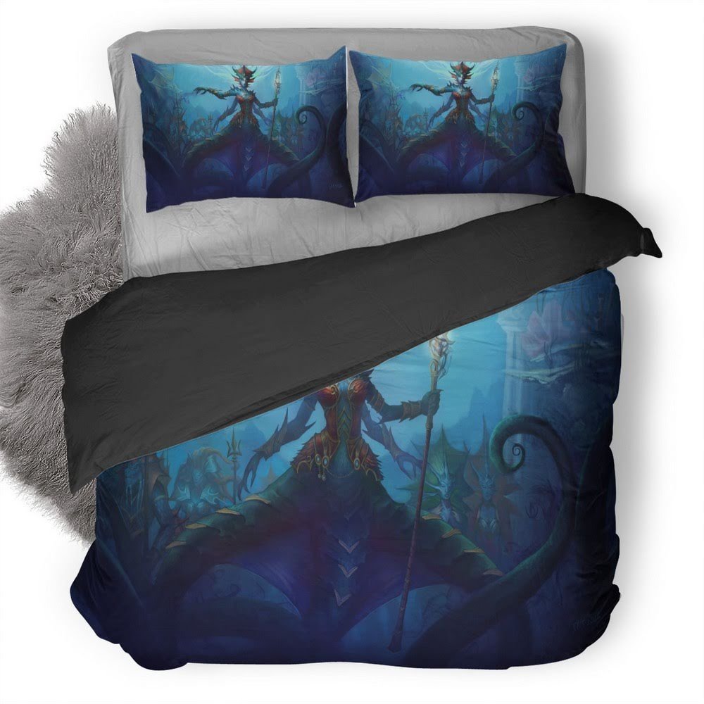 World Of Warcraft Queen Azshara 3D Customized Duvet Cover Bedding Set