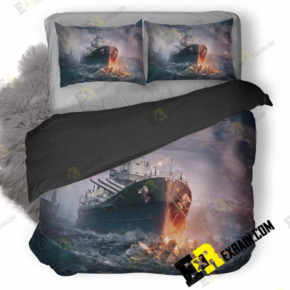 World Of Warships 3D Customized Duvet Cover Bedding Set