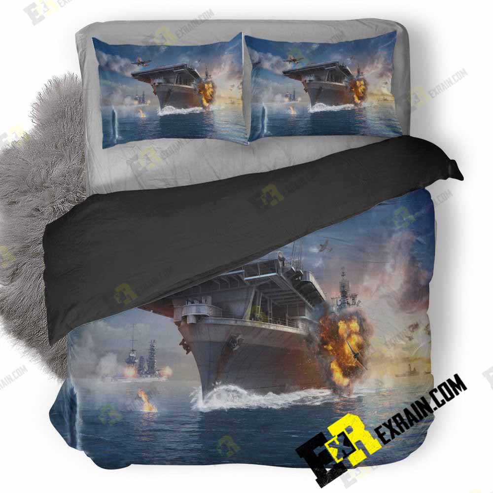 World Of Warships 3D Customized Duvet Cover Bedding Set