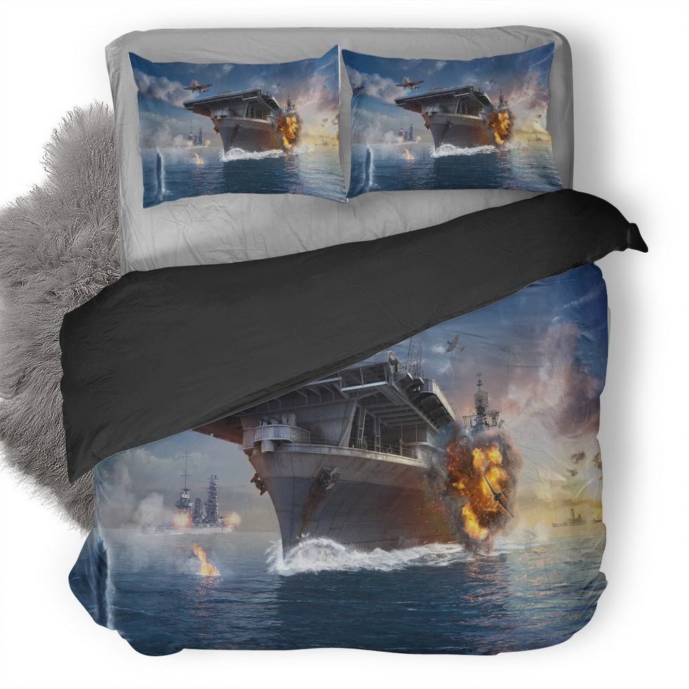 World Of Warships 3D Customized Duvet Cover Bedding Set