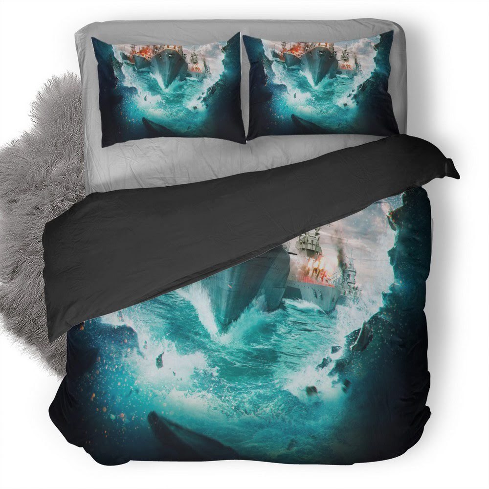 World Of Warships 3D Customized Duvet Cover Bedding Set
