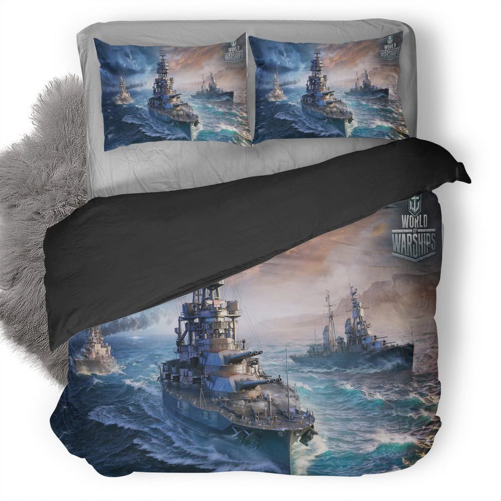 World Of Warships 3D Customized Duvet Cover Bedding Set