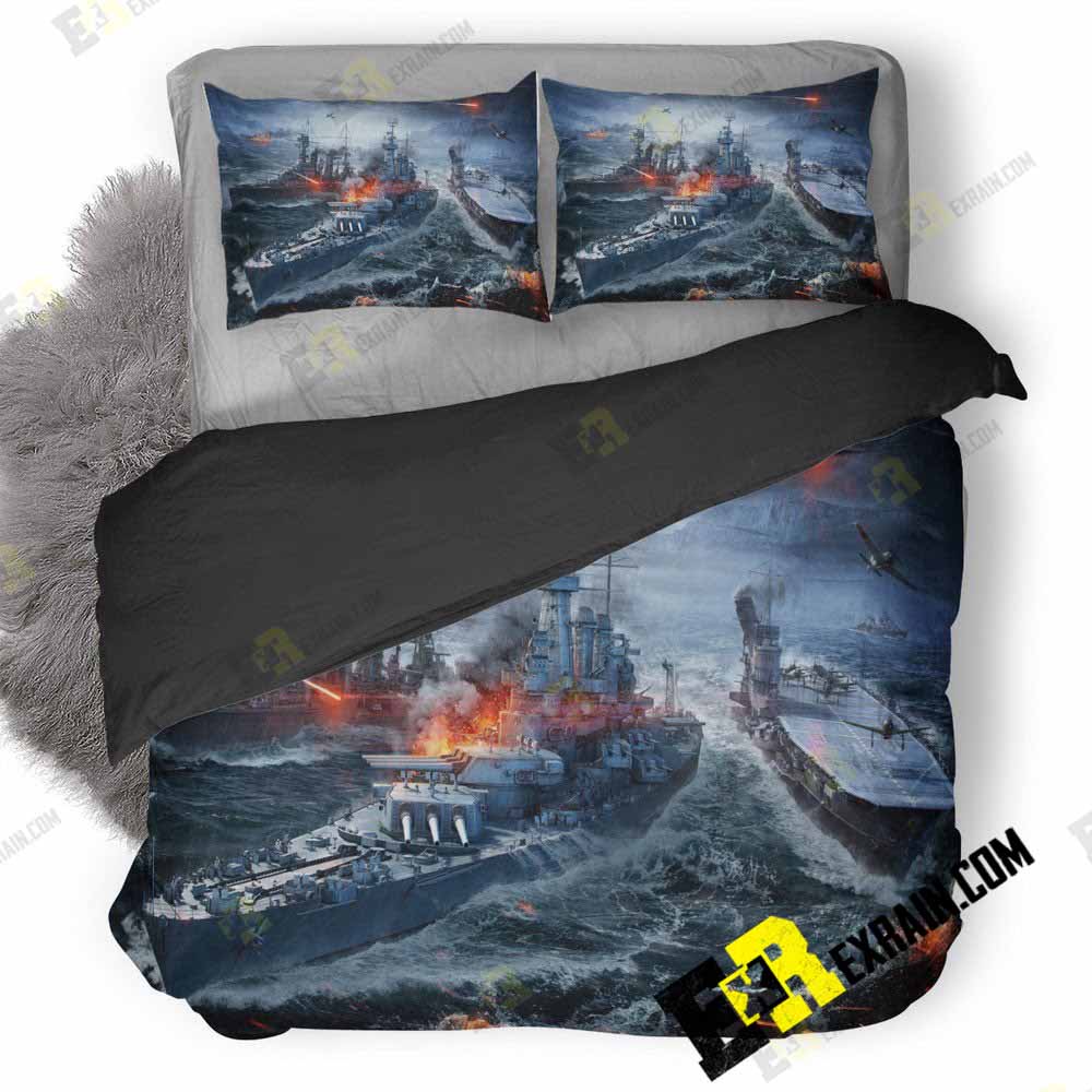 World Of Warships On 3D Customized Duvet Cover Bedding Set