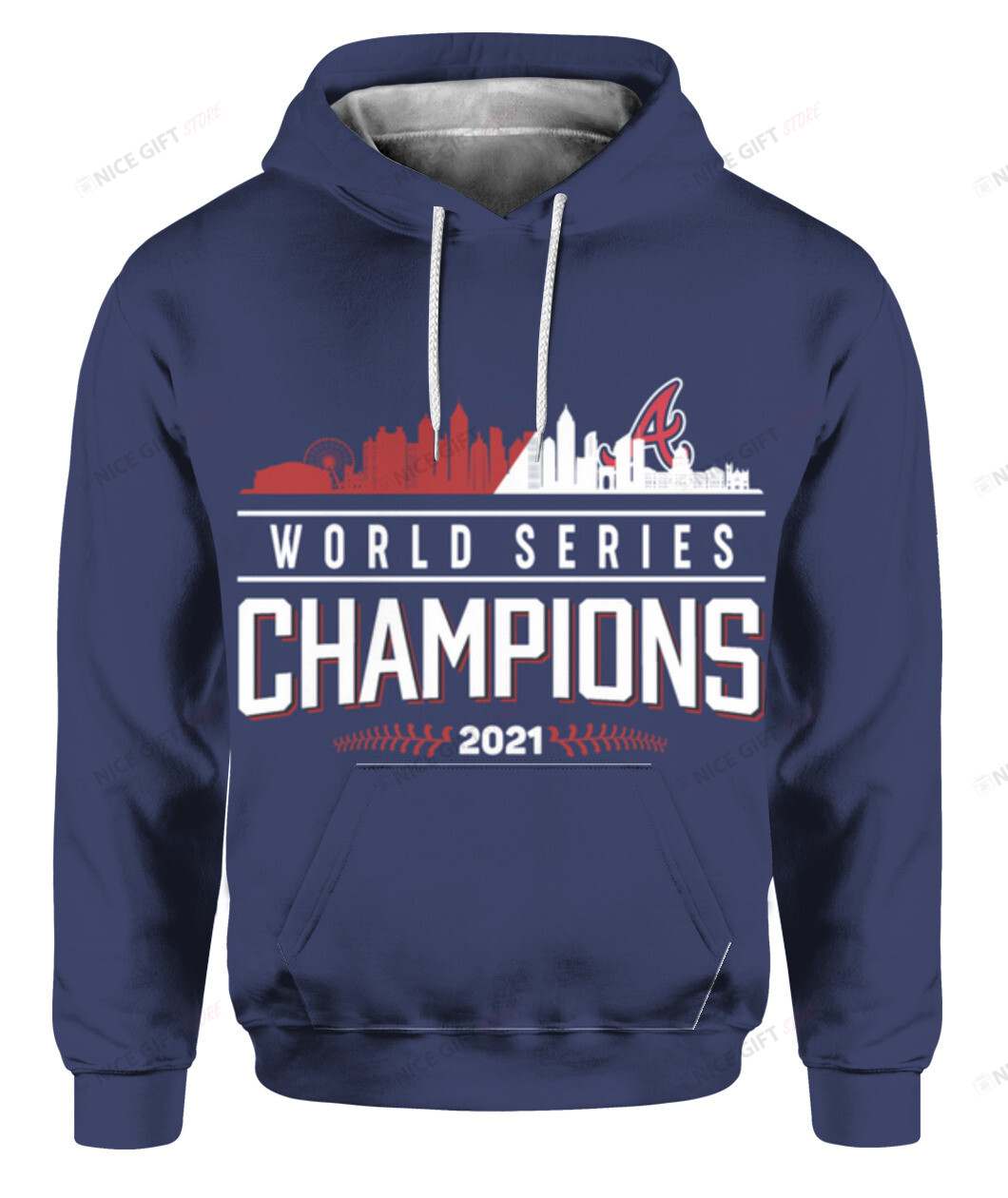 World Series Champions 2021 Blue 3D Hoodie Gift For Fans