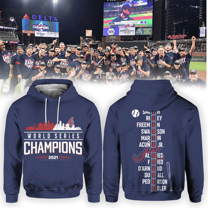 World Series Champions 2021 Blue 3D Hoodie Gift For Fans