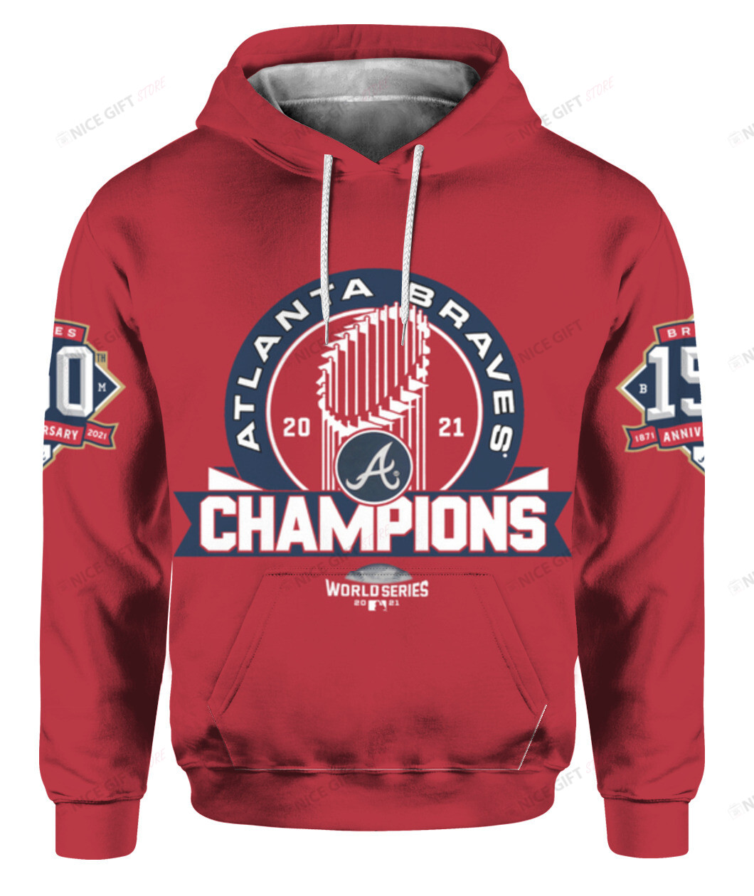World Series Champions 2021 Red 3D Hoodie Gift For Fans