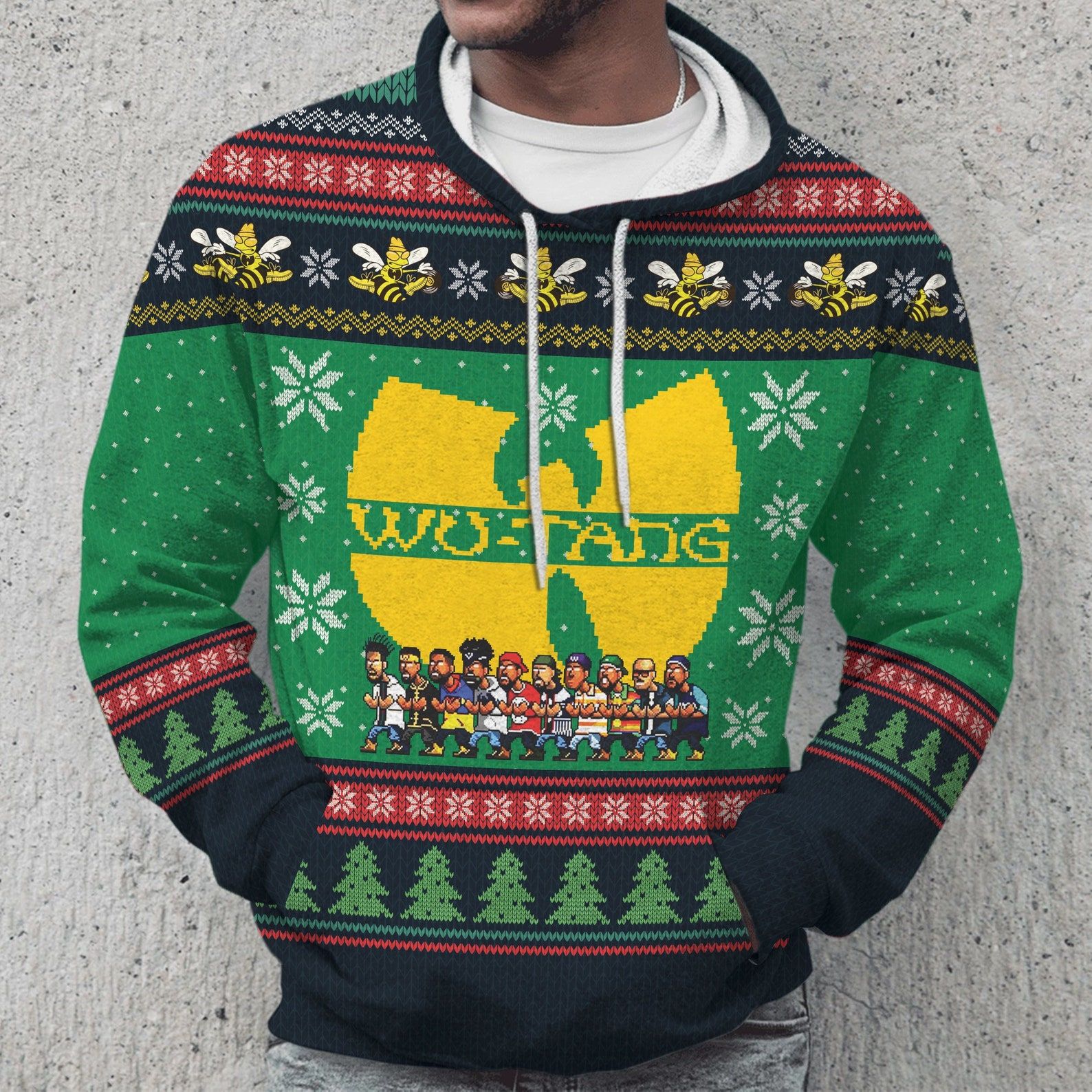 Wu Tang Clan Christmas ter All Over Print ter Christmas ters Hoodie ter