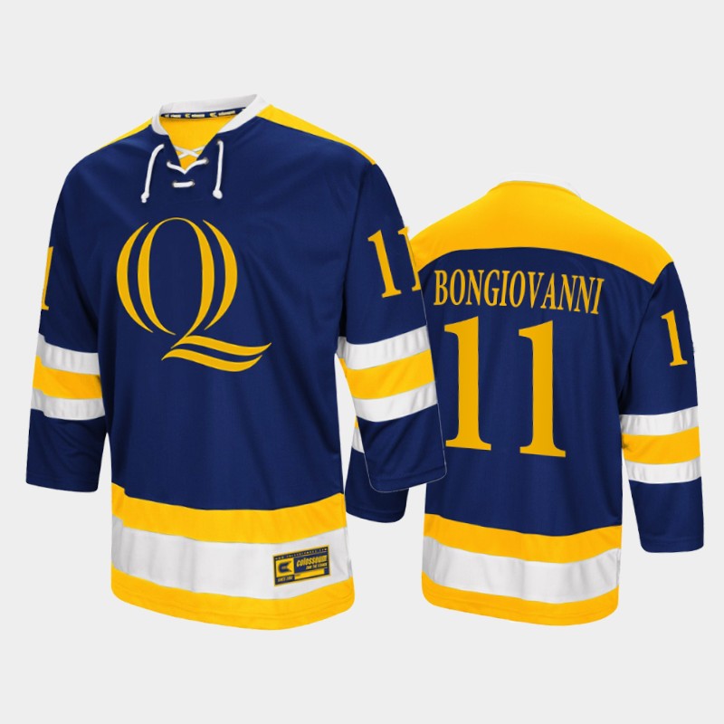 Wyatt Bongiovanni #11 Quinnipiac Bobcats 2022 College Navy Jersey