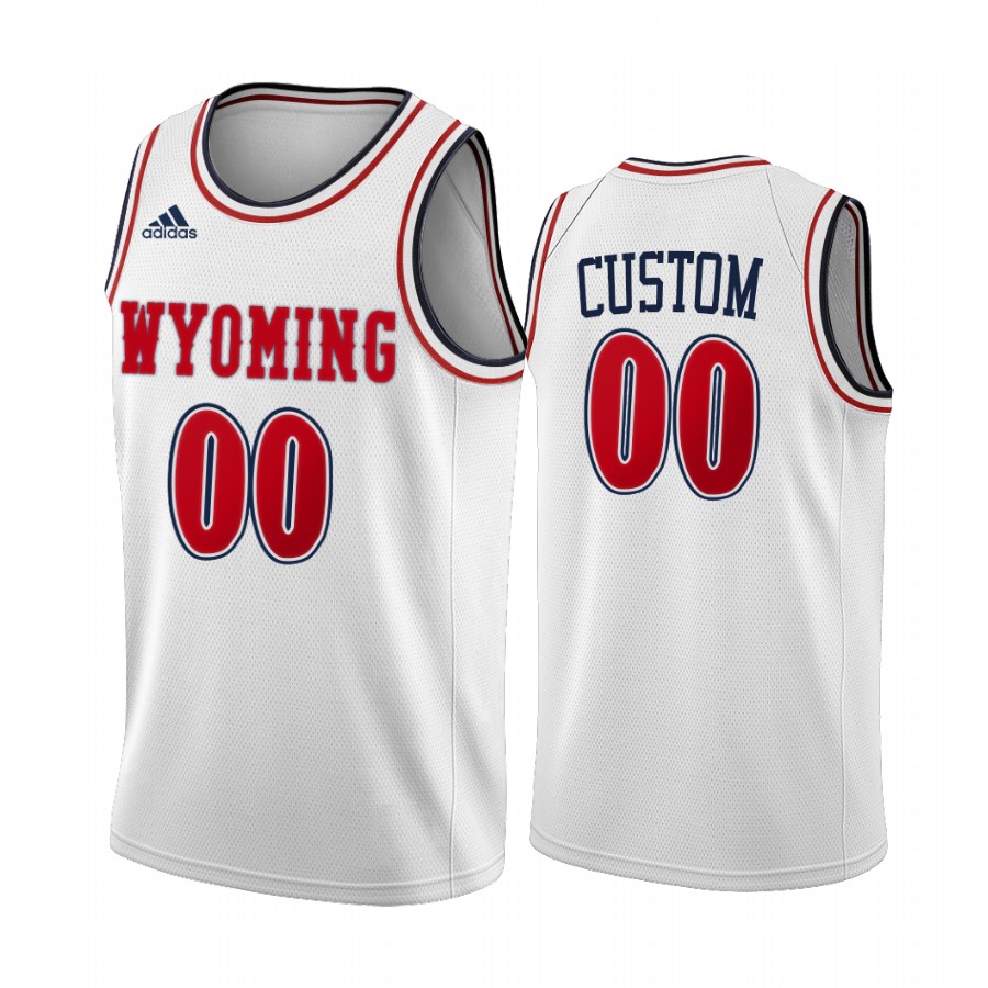 Wyoming Cowboys Custom Jersey 2020-21 One Wyoming White Alternate