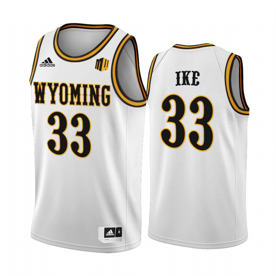 Wyoming Cowboys Graham Ike Jersey 2022 College White Uniform