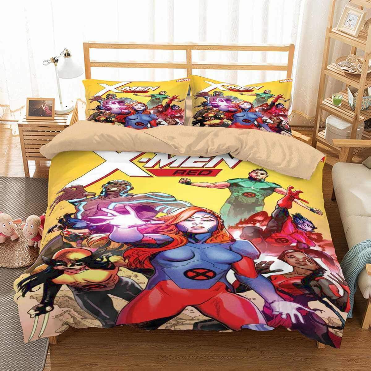 X-Men Red Team 3D Customized Duvet Cover Bedding Set