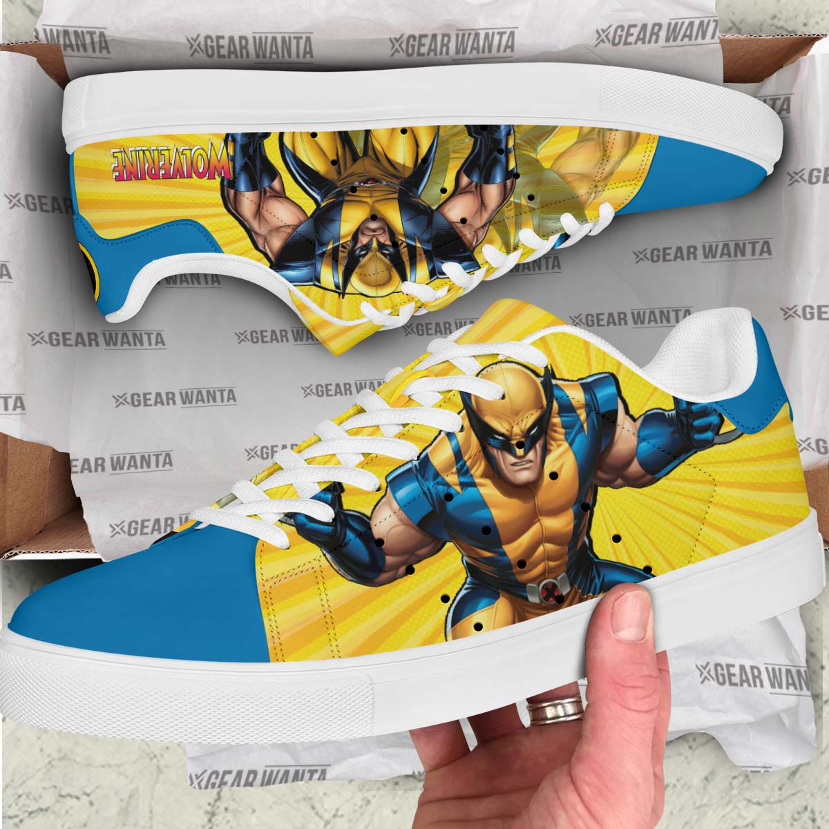 X-men Wolverine Custom Skate Shoes For Fans
