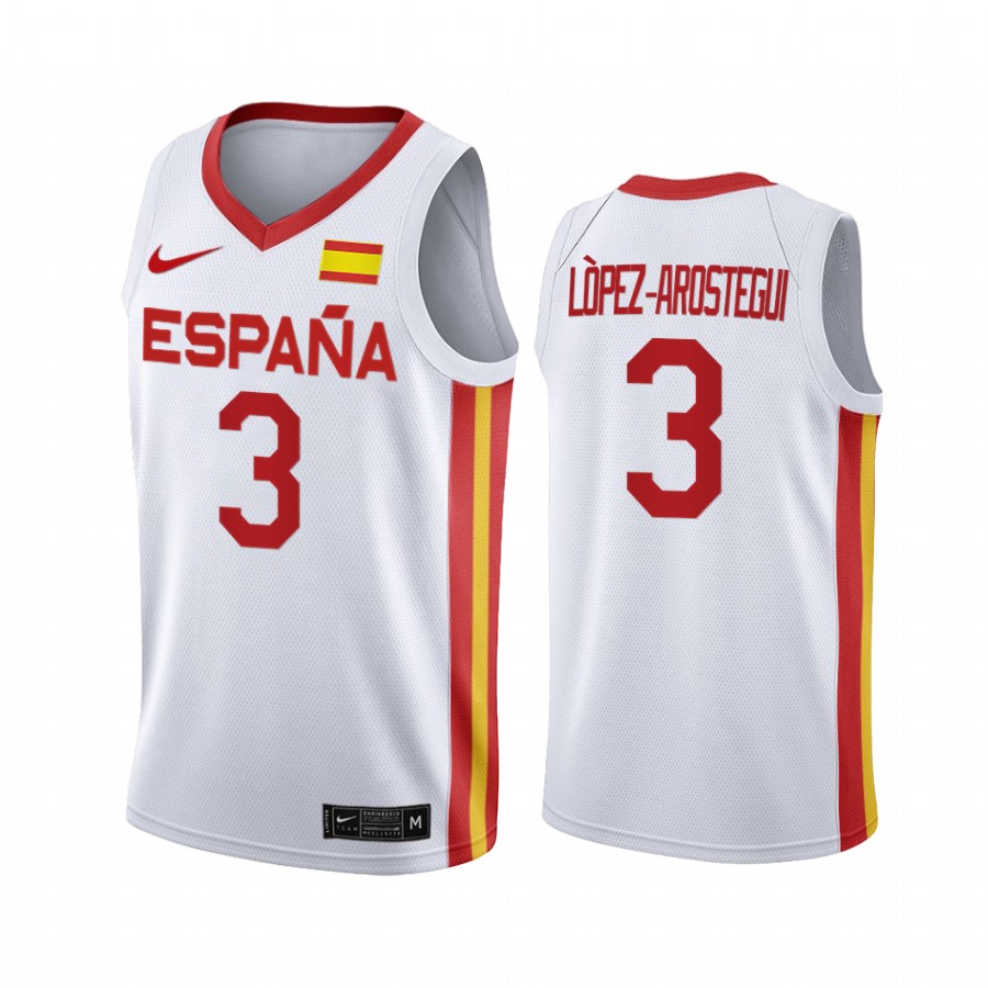 Xabier López-Arostegui Spain #3 White 2021 Tokyo Olymipcs Limited Jersey
