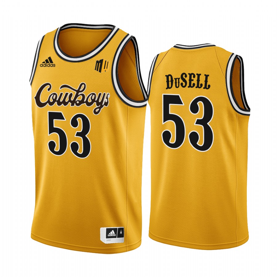 Xavier DuSell Wyoming Cowboys Gold Jersey 2022 College