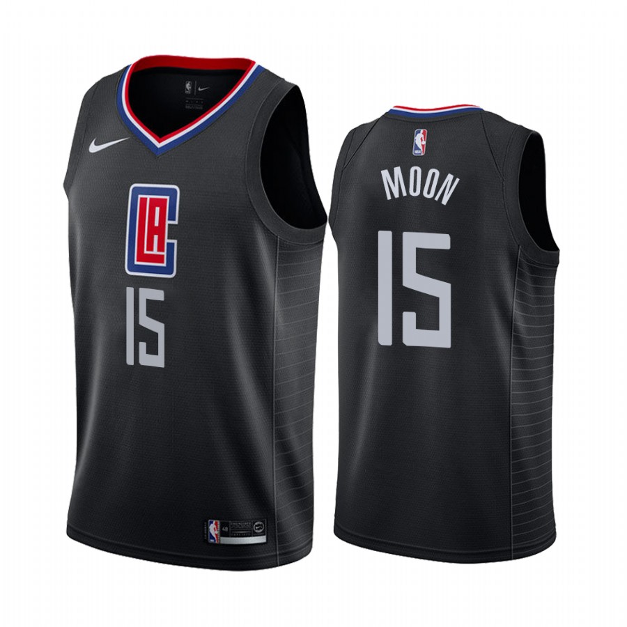 Xavier Moon 2021-22 Los Angeles Clippers Black #15 Statement Edition Jersey 75th Diamond