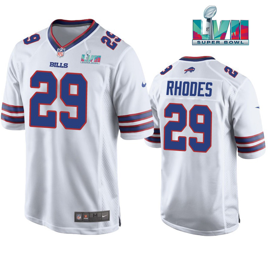 Xavier Rhodes 29 Buffalo Bills Super Bowl LVII Game Player Men Stitched Jersey – White Stitched Jersey
